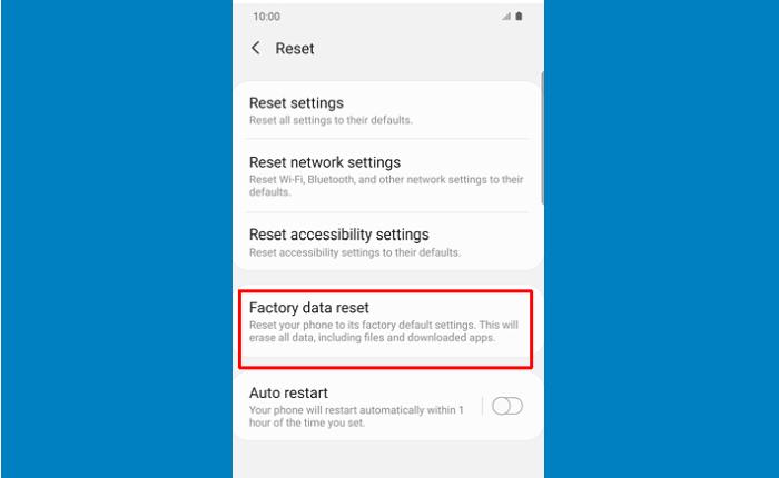 Cara Factory Reset Samsung S10