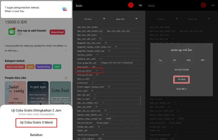 Cara Mengganti Font Oppo F11 via SetEdit