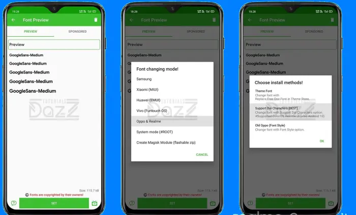 Cara Mengganti Font Oppo F1s Lewat zFont