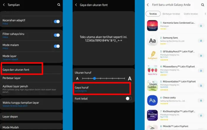 Cara Mengganti Font Samsung M30 Lewat Pengaturan