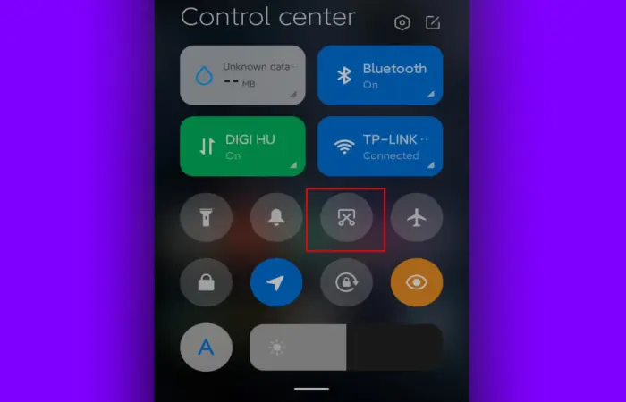 Cara Screenshot Redmi Note 9 Pro Lewat Quick Settings