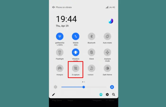 Cara Screenshot Vivo Y51A Lewat Quick Settings