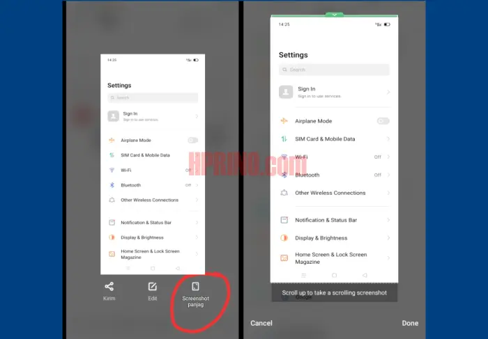 Cara Screenshot Panjang Realme C20