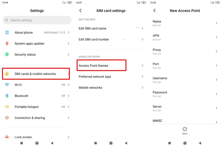 Cara Setting APN Xiaomi Redmi 7A