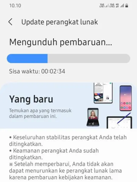 Update Perangkat Lunak Samsung