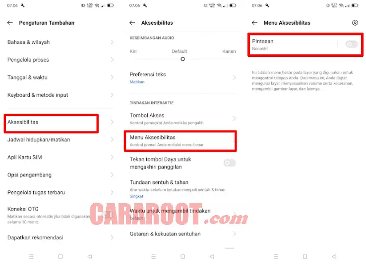 Cara Menghilangkan Menu Aksesibilitas di Realme