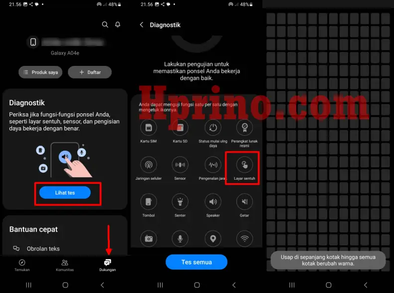 Cek Touchscreen Dengan Aplikasi Samsung Members