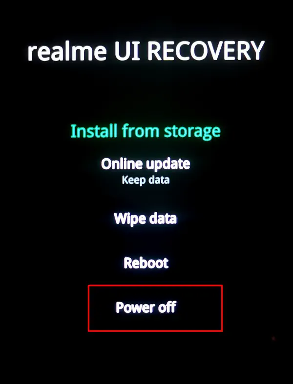 Mematikan Hp Realme Dengan Recovery Mode