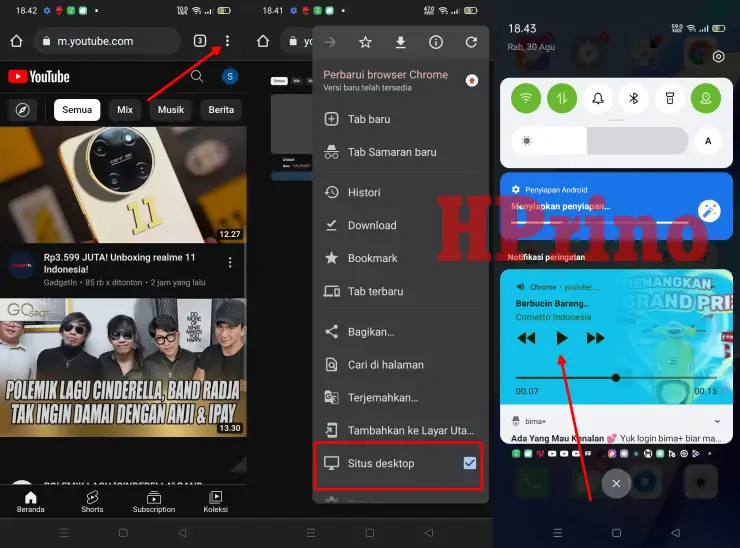 Putar Youtube Di Latar Belakang Menggunakan Chrome