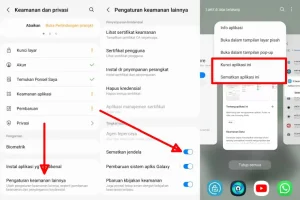 cara mengunci aplikasi di Samsung A02s