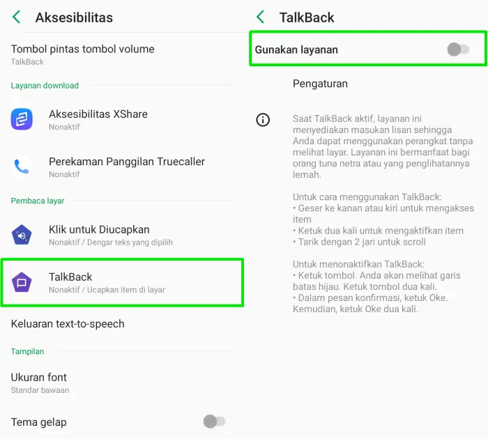 Menonaktifkan Talkback Tecno Lewat Pengaturan