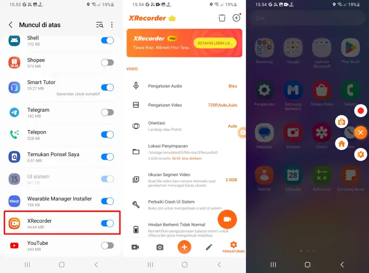 Merekam Layar Menggunakan XRecorder