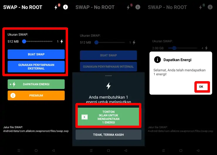 Menambah RAM RAM Menggunakan Swap No Root