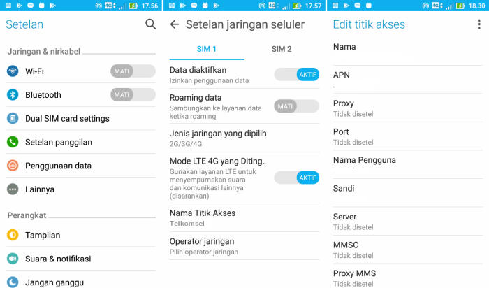 Cara Setting APN Telkomsel