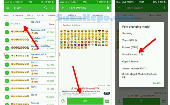 Cara Pasang Emoji via zFont